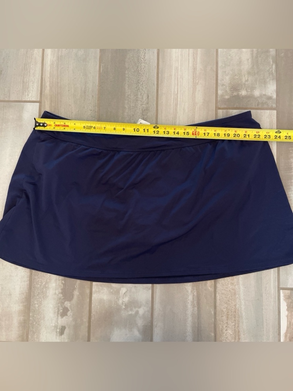 Lot of 3 Lands End 3X (24-26) Navy Short Sleeve Rashguard Skirt/Skort Swimsuit - Picture 5 of 11